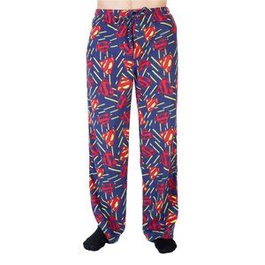 New! Superman Fleece Lounge Sleep Pants DC Comics Superhero Justice League